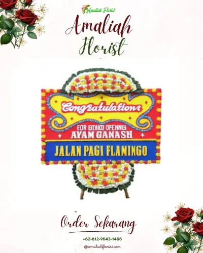 Bunga Papan Congratulation di Taman